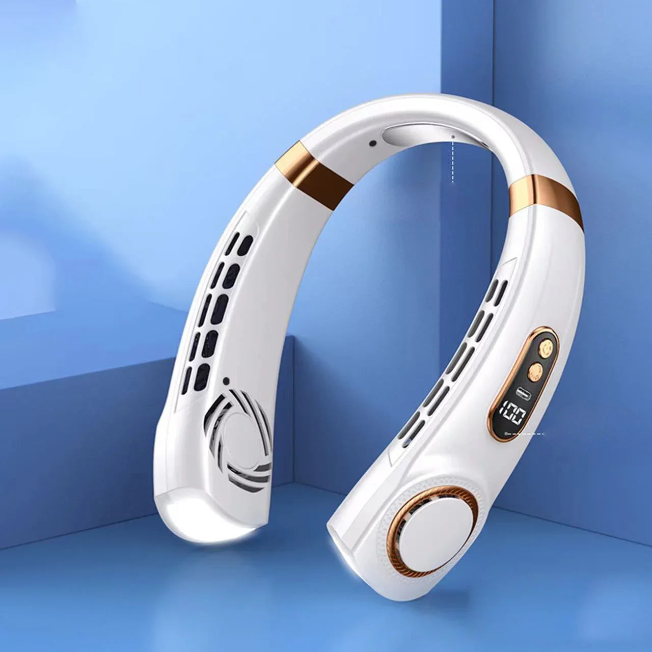 Ventilador de Cuello Sin Aspas con Placas de Frío y LED | IceVibes