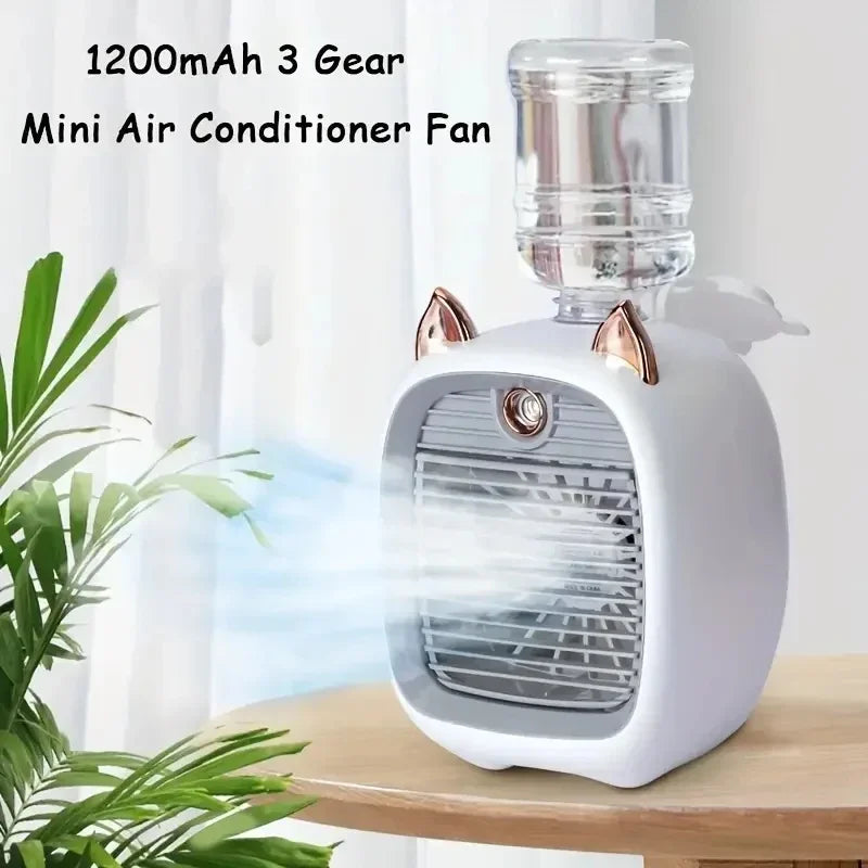 Mini Ventilador USB Humidificador de Escritorio con Spray | IceVibes