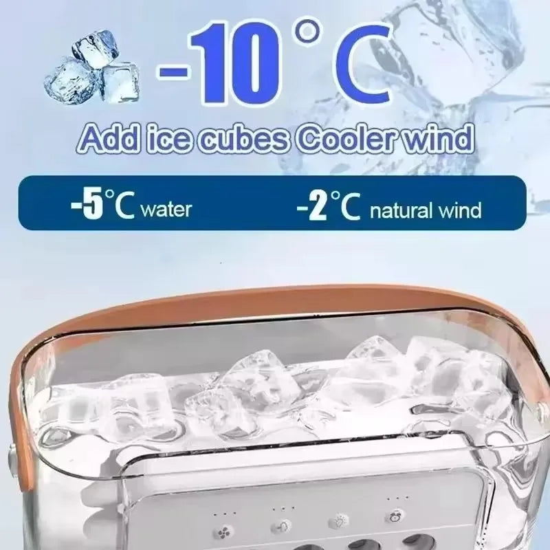Mini Aire Acondicionado USB 3 en 1 con LED y Humidificador | IceVibes