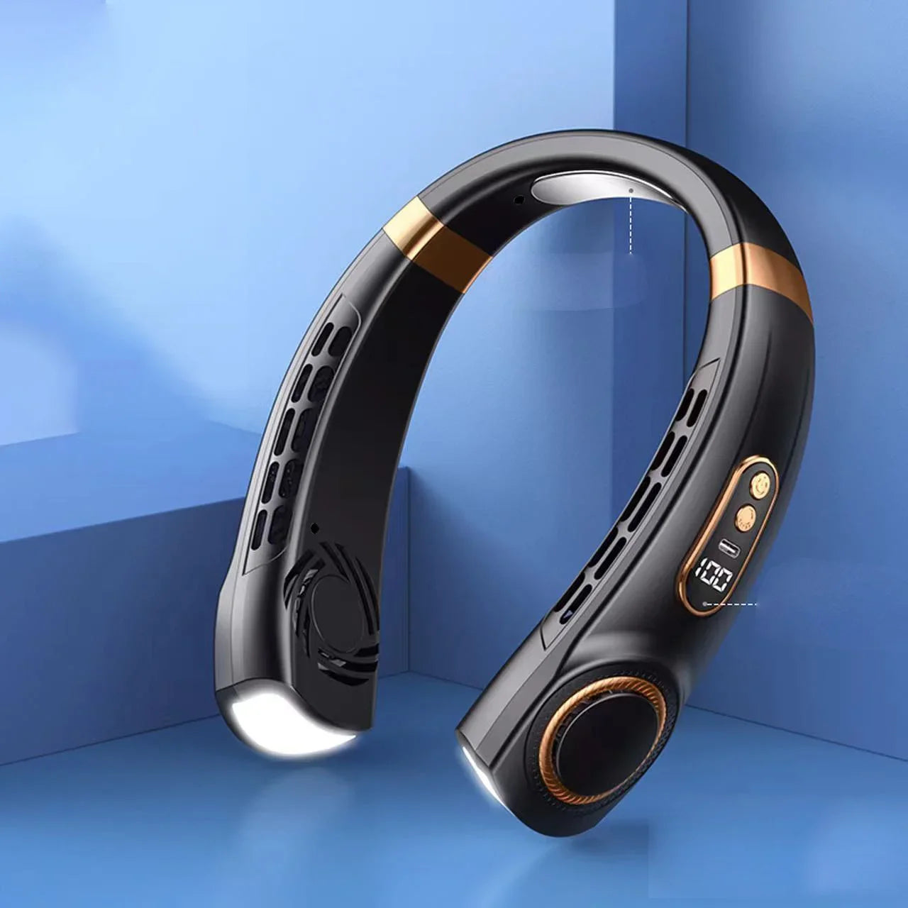 Ventilador de Cuello Sin Aspas con Placas de Frío y LED | IceVibes