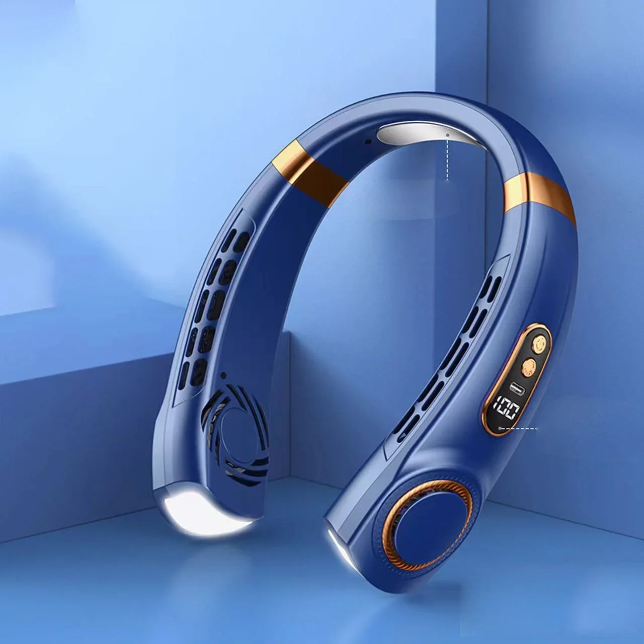Ventilador de Cuello Sin Aspas con Placas de Frío y LED | IceVibes