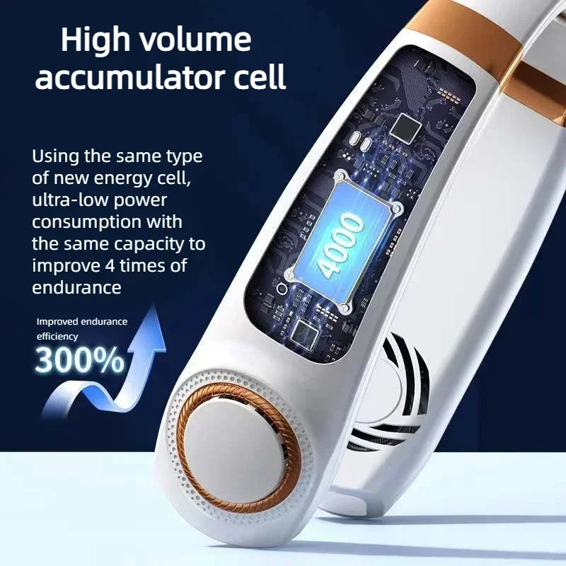Ventilador de Cuello Sin Aspas con Placas de Frío y LED | IceVibes