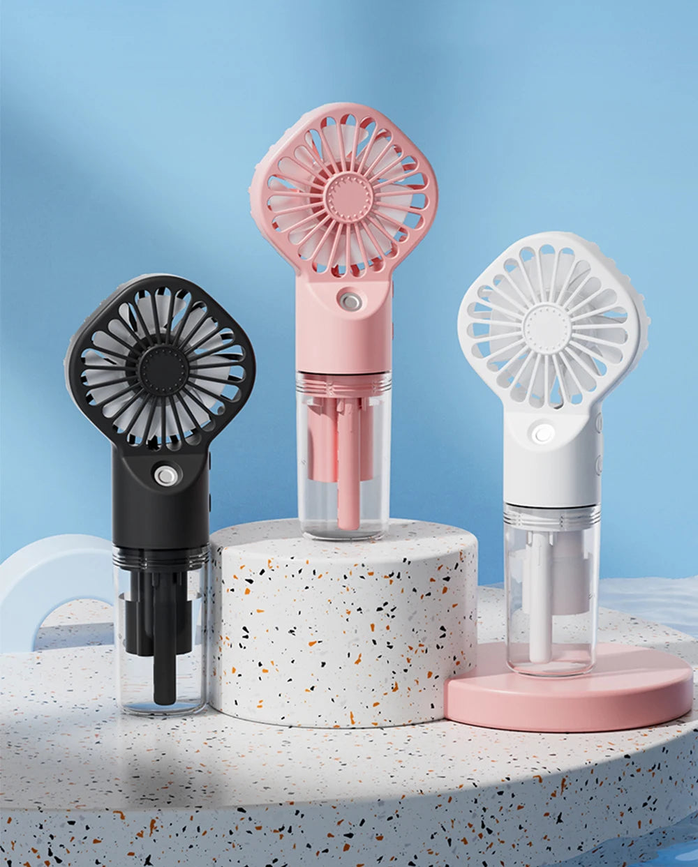 Ventilador de Mano Portátil con Spray de Agua Recargable | IceVibes