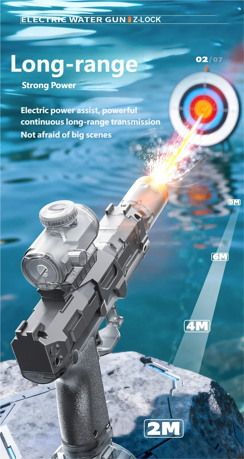 Pistola de Agua Eléctrica Automática con Luces LED | IceVibes