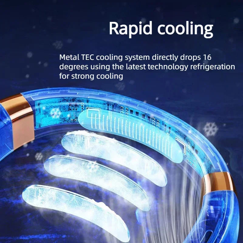 Ventilador de Cuello Sin Aspas con Placas de Frío y LED | IceVibes