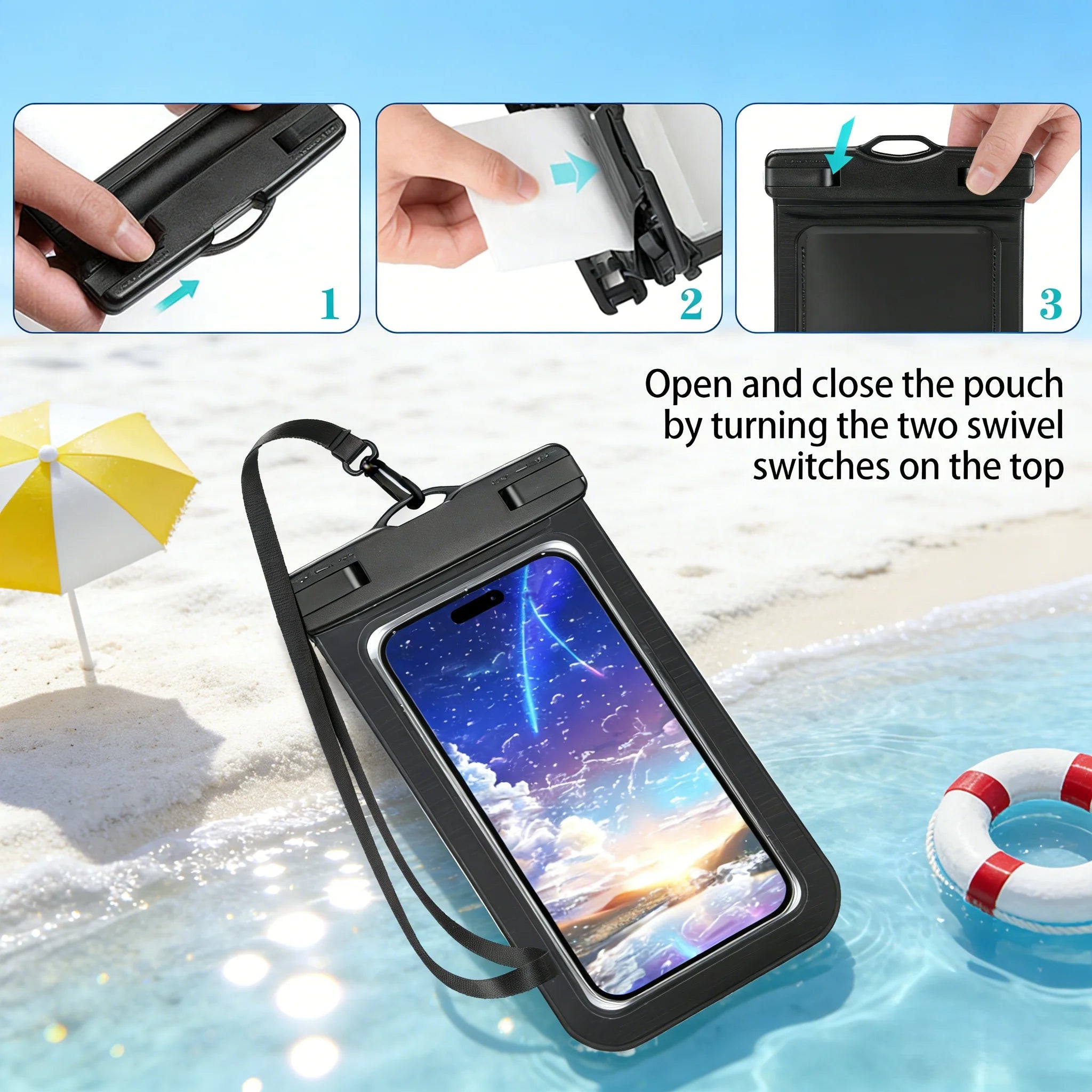 Pack 2x Funda Impermeable para Móvil Universal con Cordón | IceVibes