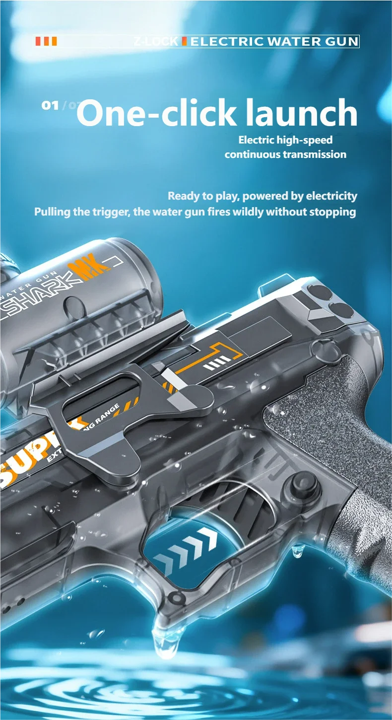 Pistola de Agua Eléctrica Automática con Luces LED | IceVibes