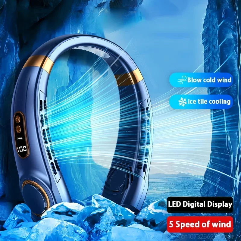 Ventilador de Cuello Sin Aspas con Placas de Frío y LED | IceVibes