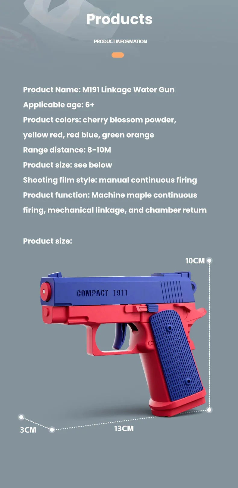 Pistola de Agua Mini para Juegos en Exteriores Verano | IceVibes