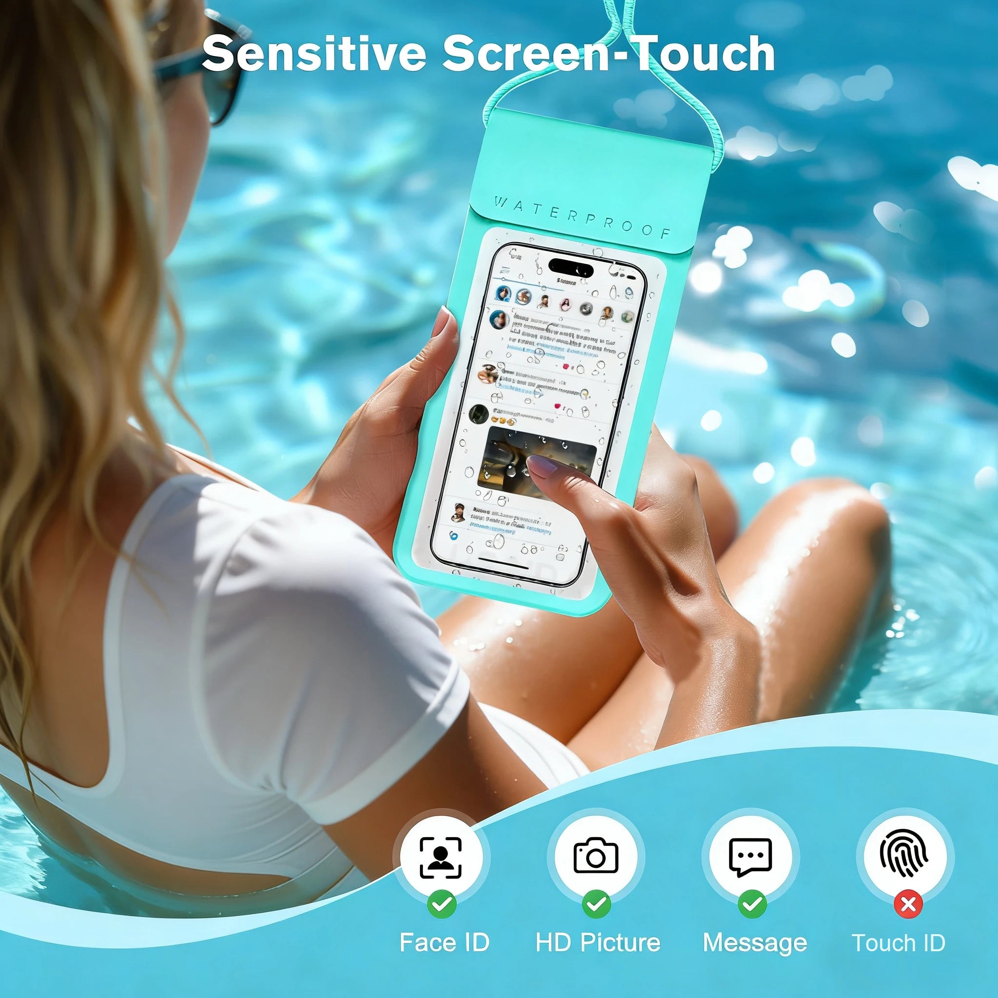 Funda Impermeable IPX8 Universal para Móvil Playa y Piscina | IceVibes
