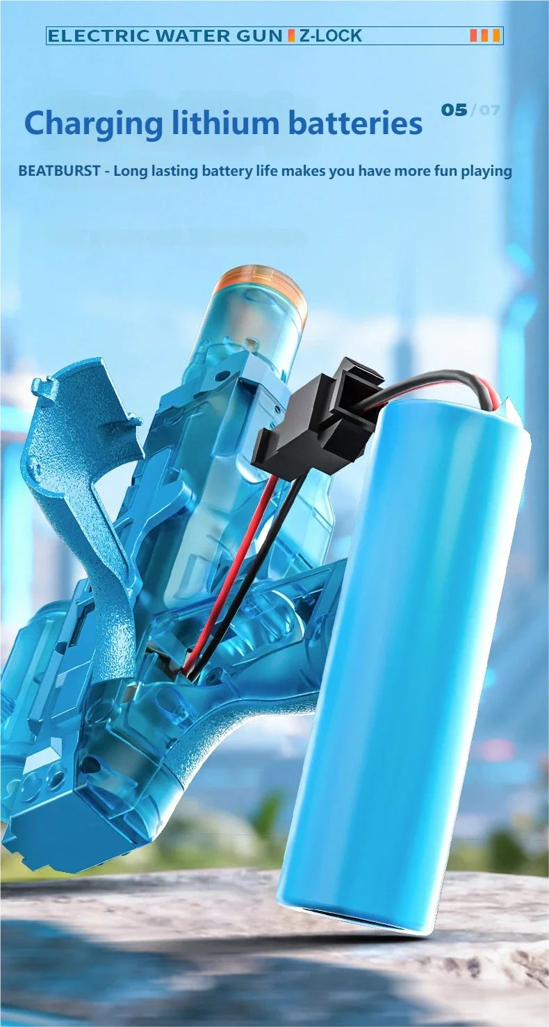 Pistola de Agua Eléctrica Automática con Luces LED | IceVibes