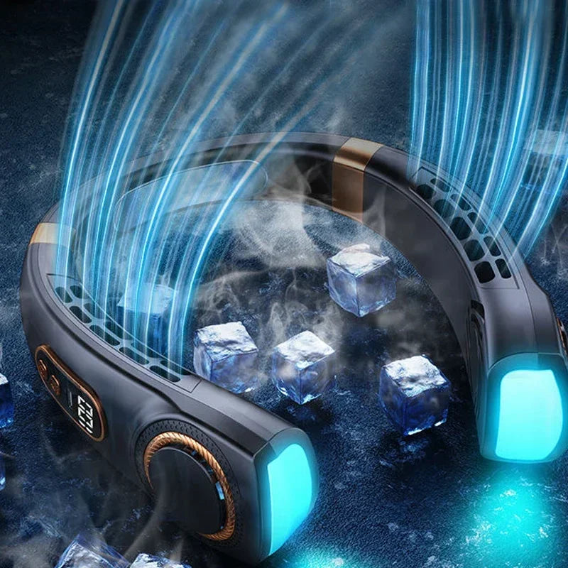 Ventilador de Cuello Sin Aspas con Placas de Frío y LED | IceVibes