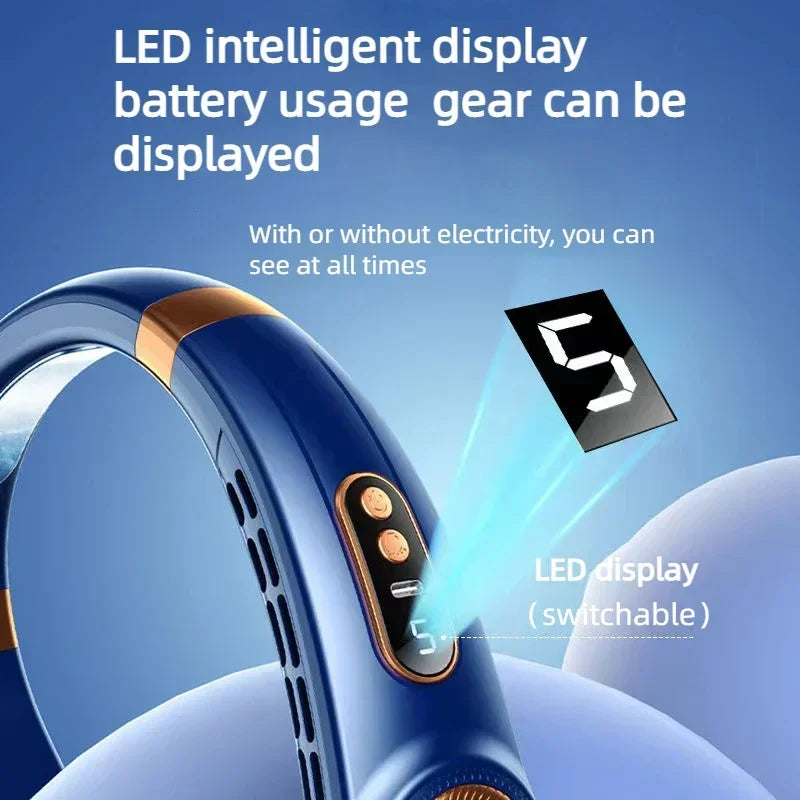 Ventilador de Cuello Sin Aspas con Placas de Frío y LED | IceVibes