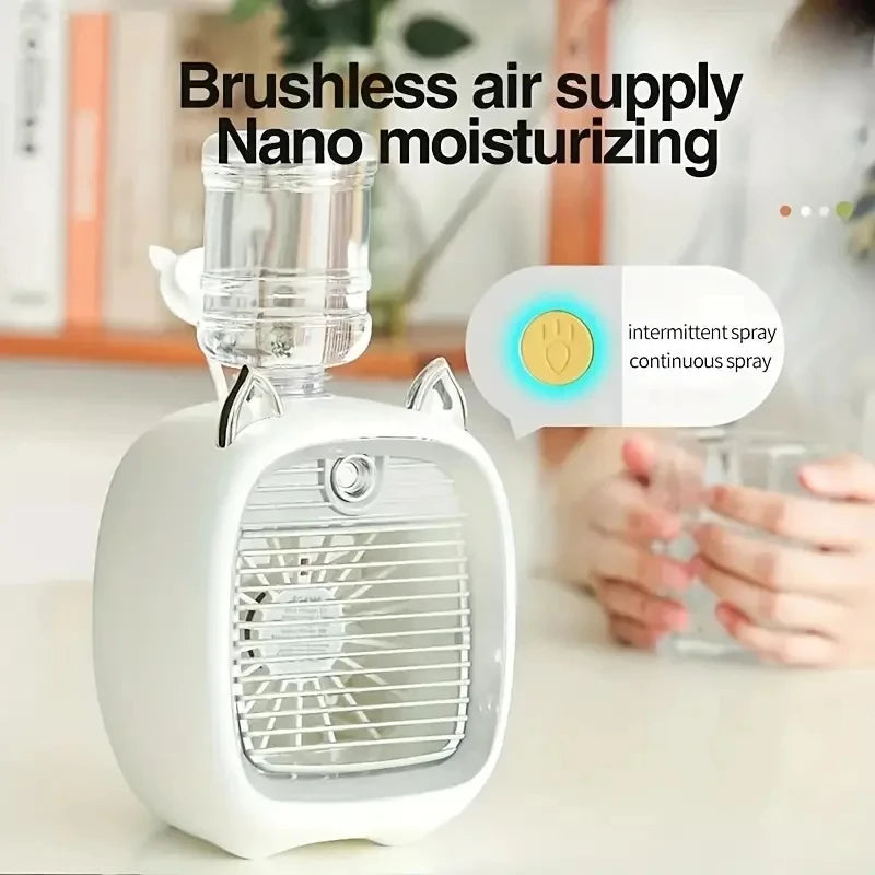 Mini Ventilador USB Humidificador de Escritorio con Spray | IceVibes