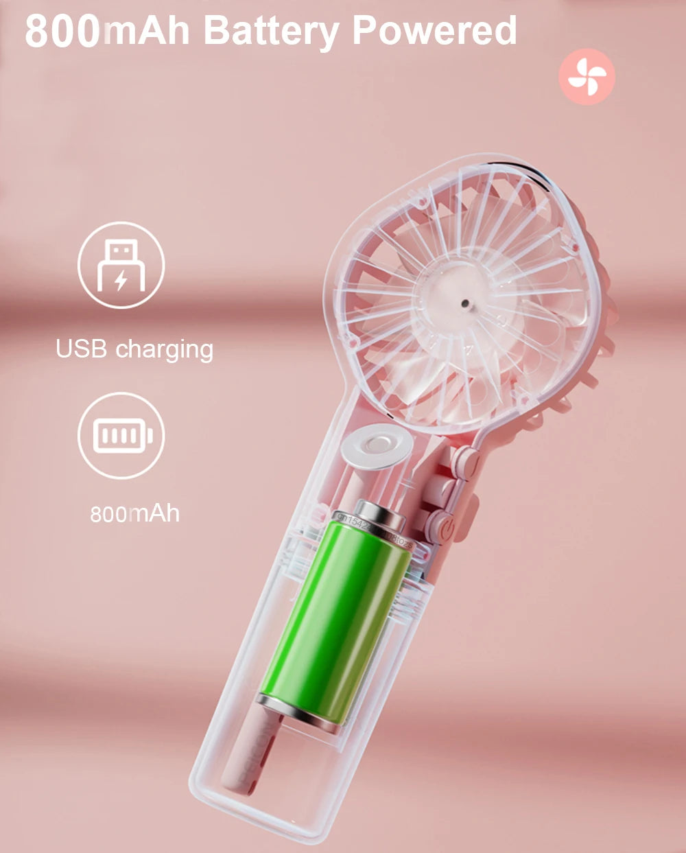 Ventilador de Mano Portátil con Spray de Agua Recargable | IceVibes
